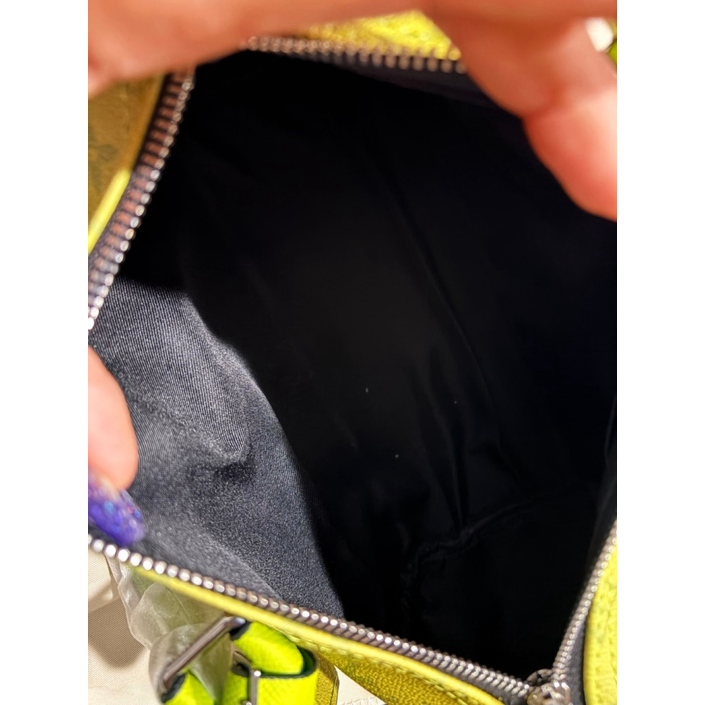LV Keepall Bandoulière 25 taigarama XS Duffle Bag Neon Green Monogram Canvas Cro - Picture 7 of 11